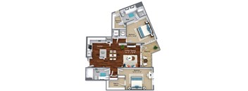Wynnewood senior apartment floor plan at Canvas KOP.