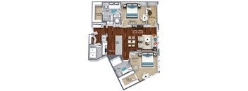 Lafayette 2 bed apts in King of Prussia at Canvas Valley Forge.