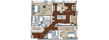 2 bed, 2 bath Whitford 55 plus apartment at Canvas Valley Forge in King of Prussia.