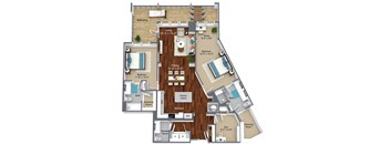 Chadds Ford, 2 bedroom luxury apartment with 2 full baths in King of Prussia, PA.