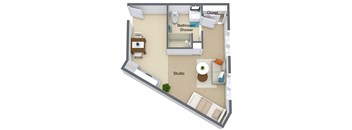 Reno studio senior apartment at Moutain Lakes Estates