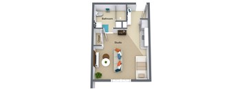 Studio active adult apartment in Reno, NV