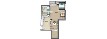 Studio 55+ apartment in Reno, NV