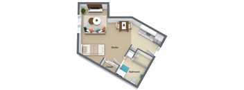 Studio retirement apartment in Reno, Nevada