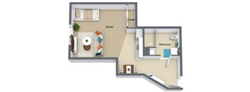 Studio retirement home apartment in Reno, NV