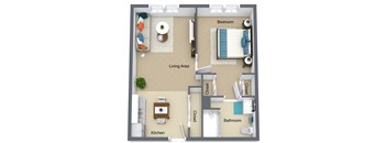 1 bedroom senior living apartment in Reno, NV
