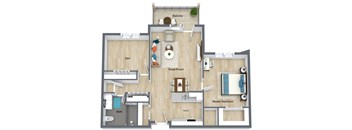 1 bedroom + den retirement community apartment in Utica, NY