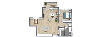 1 bedroom active adult apartment in Utica, NY