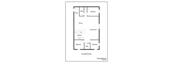 a floor plan of a house with a bedroom and a living room