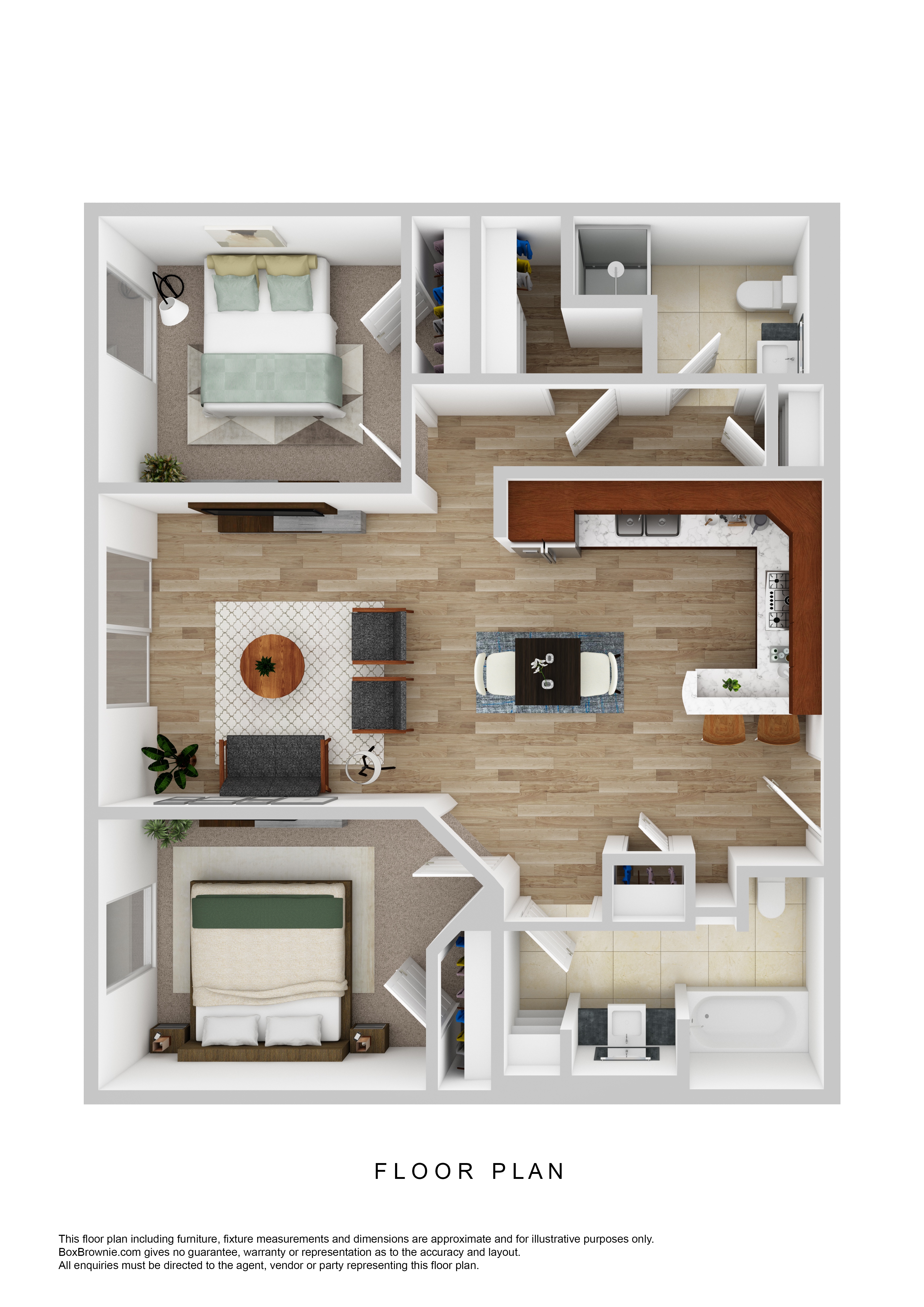 A floor plan of a house with furniture and measurements.