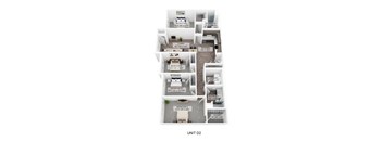 a floor plan of a unit d2 of a apartment building