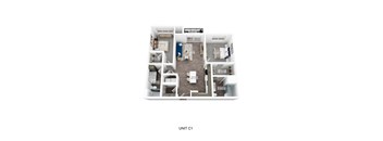 a floor plan of unit c of the unit c1 floor plan