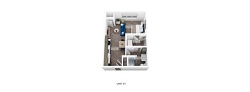 the unit 91  1 bedroom floor plan  unit 51