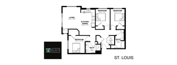 the floor plan of sts louis apartments