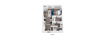 a 1 bedroom unit plan unit 51