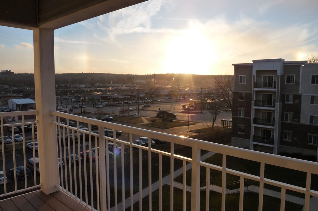 the view from our balcony at sunset