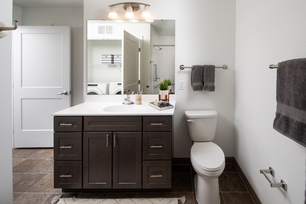a bathroom with a toilet and a sink and a mirror