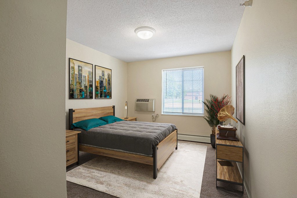 our apartments offer a bedroom with a king sized bed