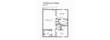 a floor plan of a bedroom floor plan with a bathroom and a living room