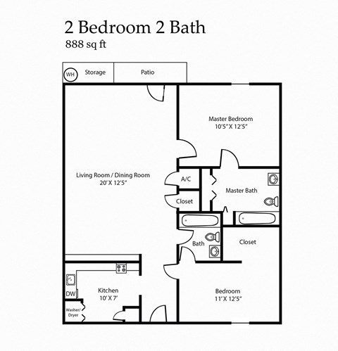 a floor plan of a bedroom floor plan with a bathroom and a living room