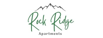 The image is a logo for Rock Ridge Apartments.