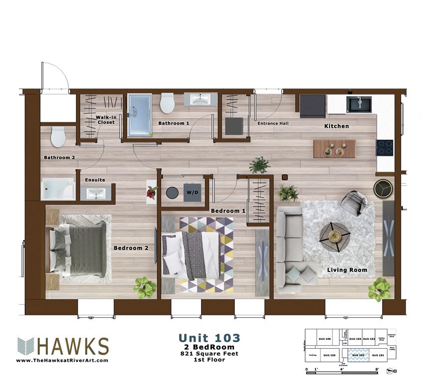 103-2 Bed 2 Bath Ground Floor