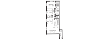Suite H w/ Den & Balcony