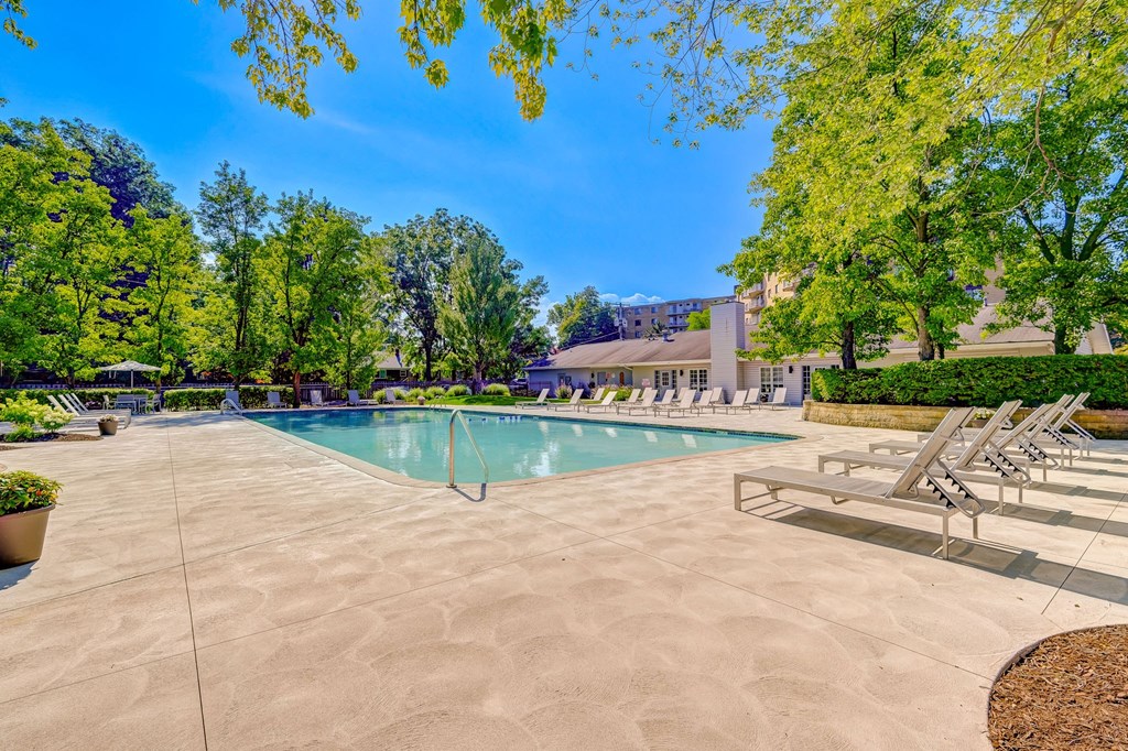 the swimming pool at the estates apartments