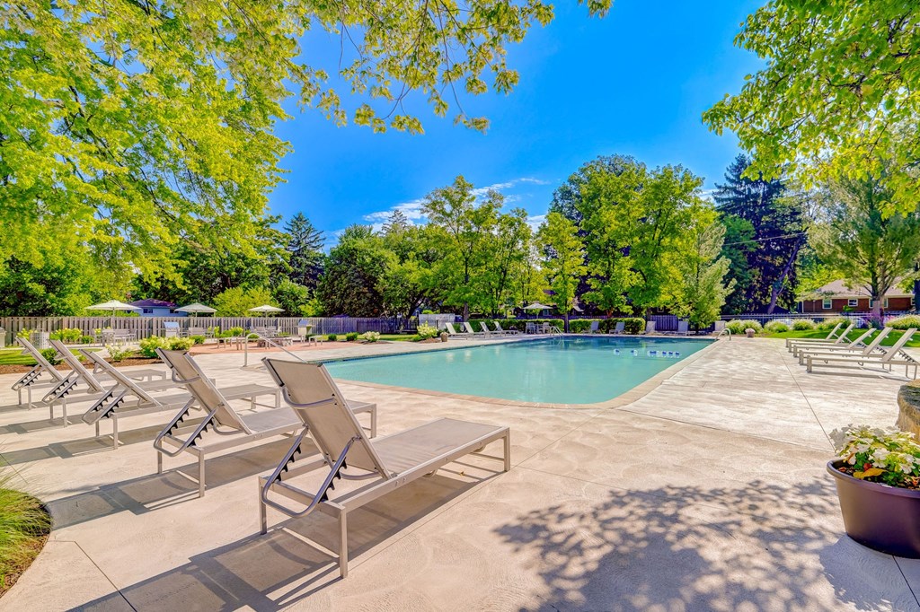 the swimming pool at the preserve at ballantyne commons apartments
