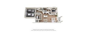 A 3D floor plan of a house with dimensions and a disclaimer at the bottom.