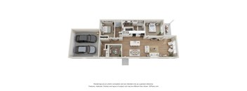 a stylized floor plan of a 1 bedroom apartment