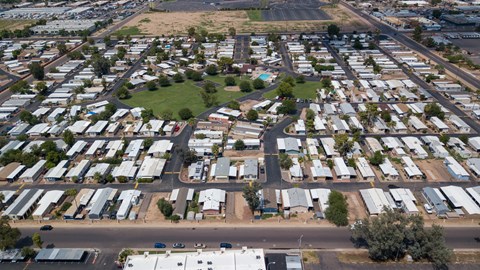 Aerial view of Belaire Manor