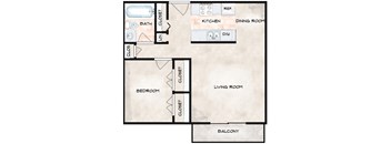 1 Bedroom Floor Plan