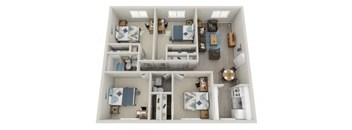Four bedroom Floor Plan at The Meridian at Lakewood, Colorado