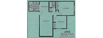 a floor plan of a house with a bedroom and a bathroom