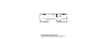 A floor plan for a property at 179 Norman Avenue #2.