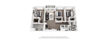 A black and white image of a floor plan of a small apartment.