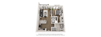 a 3 bedroom floor plan with a bedroom and a living room