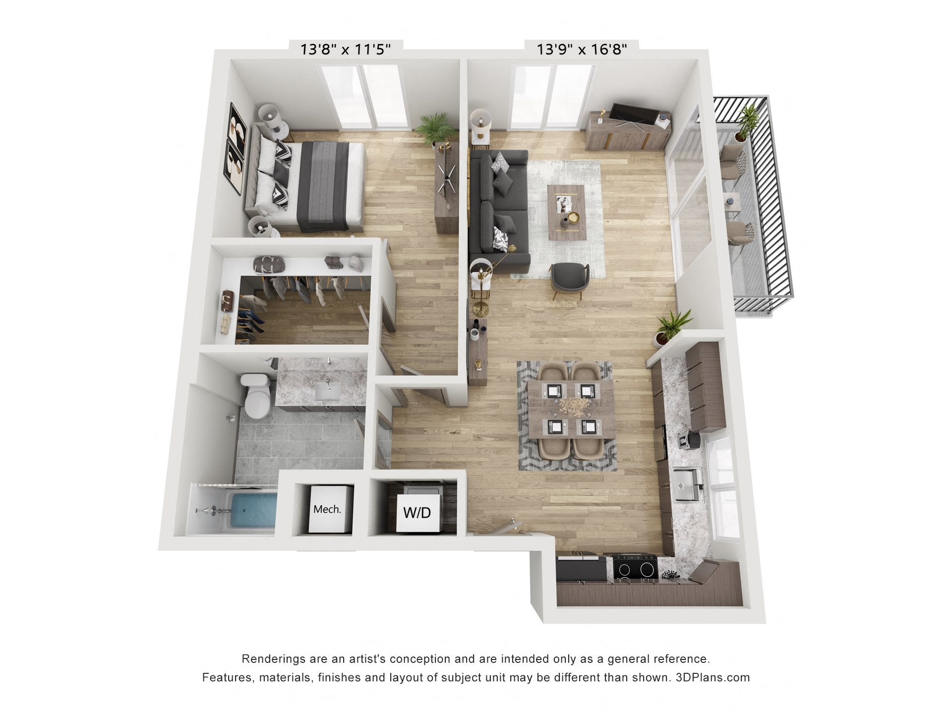 a 1 bedroom floor plan  summit  460 sq ft