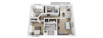 a floor plan image of the brookhaven apartments in tulsa, ok