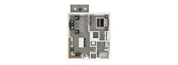 a floor plan of a bedroom apartment