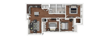 a floor plan of a 1 bedroom apartment
