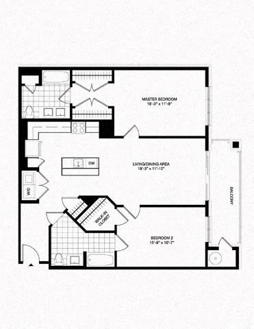 B4 Floor Plan at The Sheffield Englewood, New Jersey