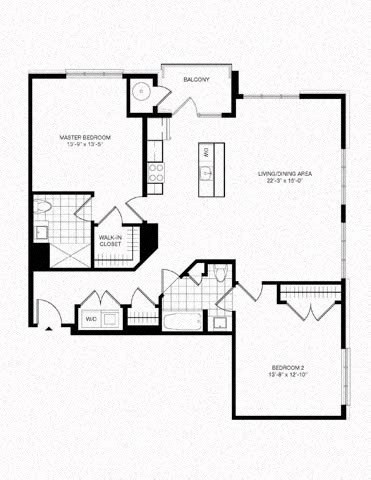 B6 Floor Plan at The Sheffield Englewood, New Jersey