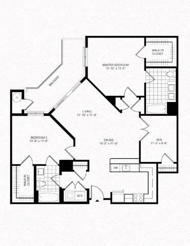 B7 Floor Plan at The Sheffield Englewood, New Jersey