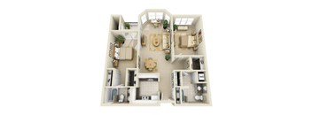 2 BRA Floor Plan at Prospect Place, Hackensack, New Jersey