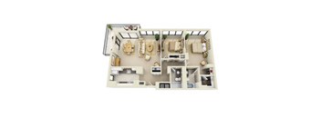 2BRAE Floor Plan at Prospect Place, Hackensack