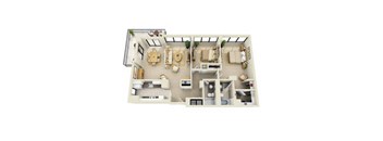 2BRFJ Floor Plan at Prospect Place, Hackensack, NJ, 07601