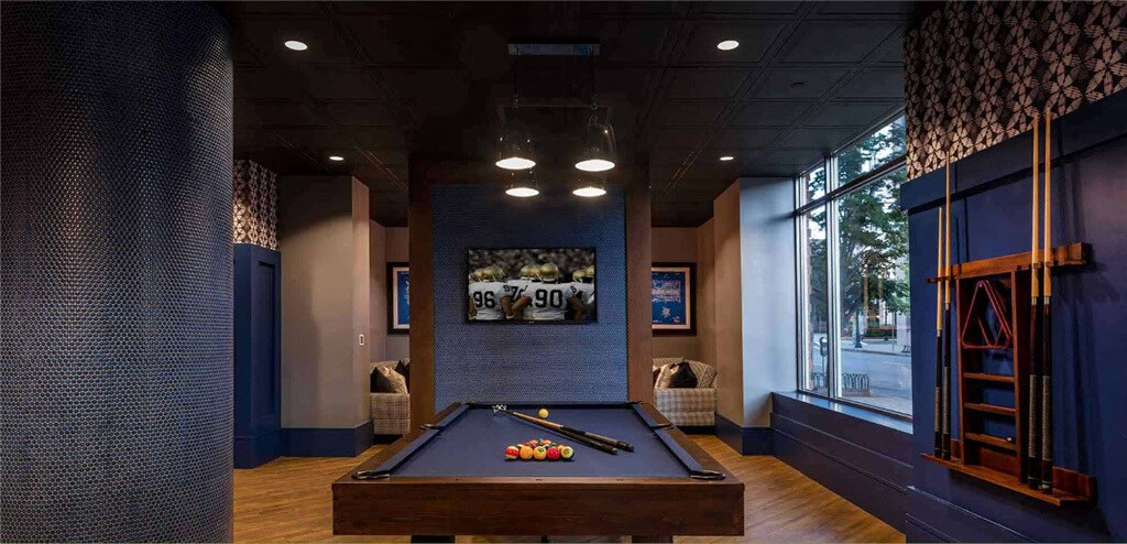 accommodation type with a pool table  at Shearwood Station, New Rochelle