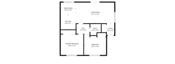 A black and white image of a floor plan for a house.